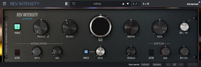 Arturia Intensity Reverb Software
